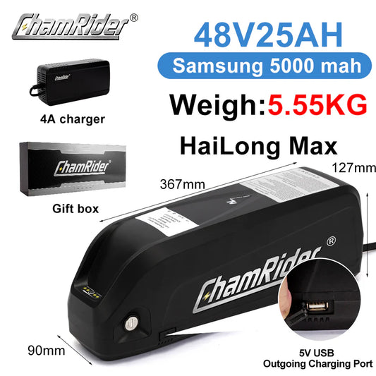 ChamRider E-Bike Battery 48V 25AH
